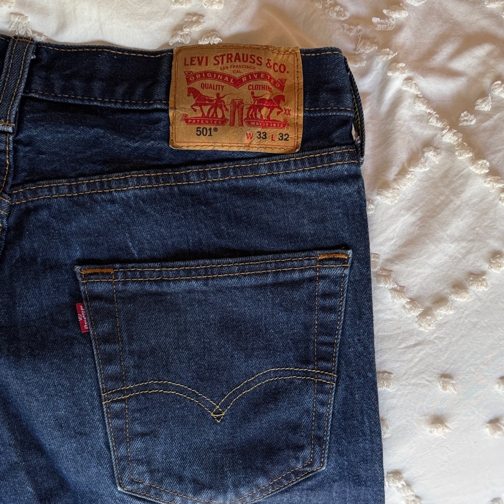 Levi's Men's Dark Blue Straight Jeans 33x32